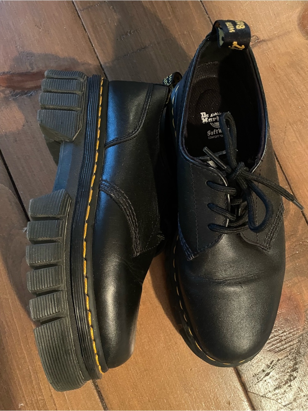 Audrick Nappa Leather Platform Shoes - Women's Dr Martens